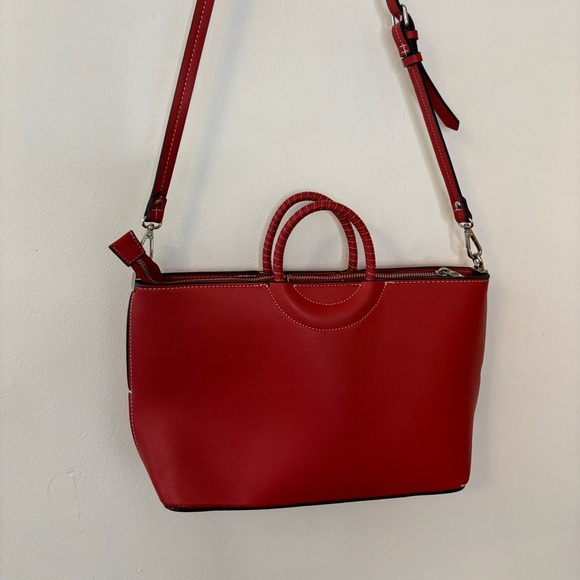 Zara red circle handle crossbody - Picture 5 of 9